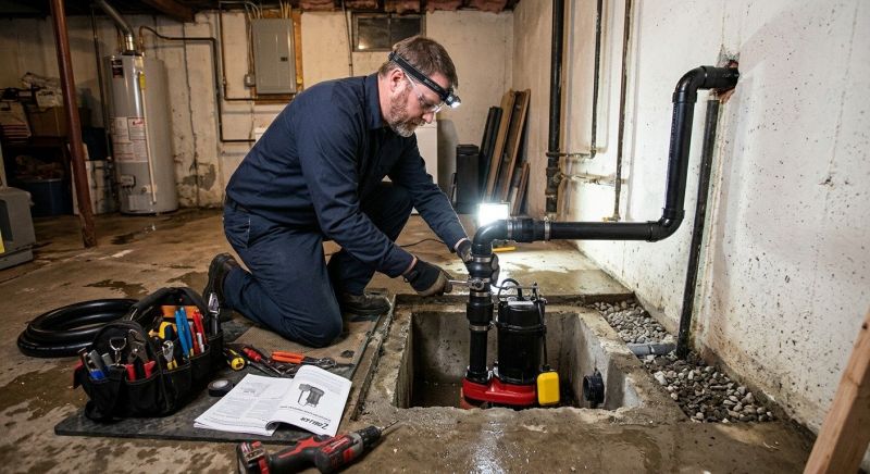 Basement Drainage Installation in Auburn, AL