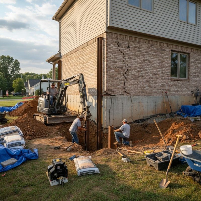 Foundation Settlement Repair in Columbus, OH