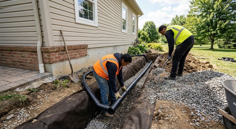 French Drain Installation in Tuscaloosa, AL