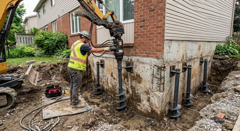 Helical Pile Installation in Columbus, OH