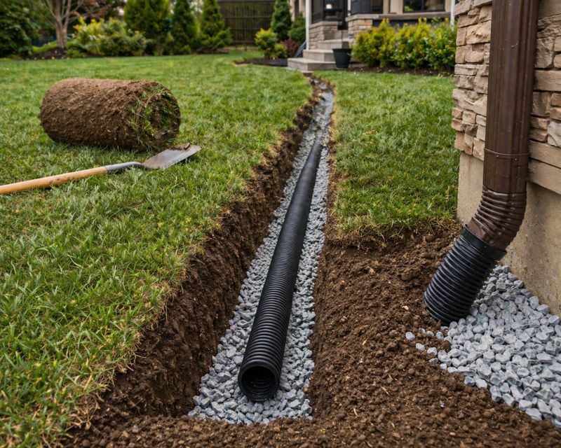 Landscaping Drainage Installation in Tuscaloosa, AL