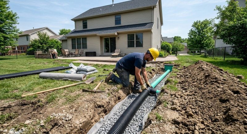 Rainwater Drain Installation in Tuscaloosa, AL