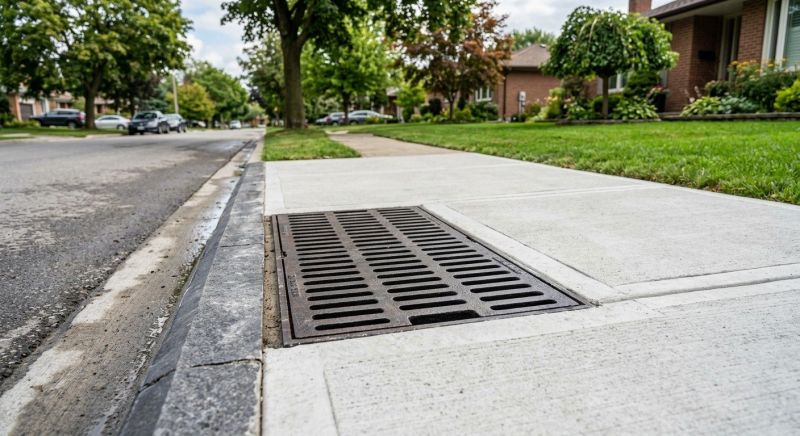 Sidewalk Drainage Installation in Tuscaloosa, AL