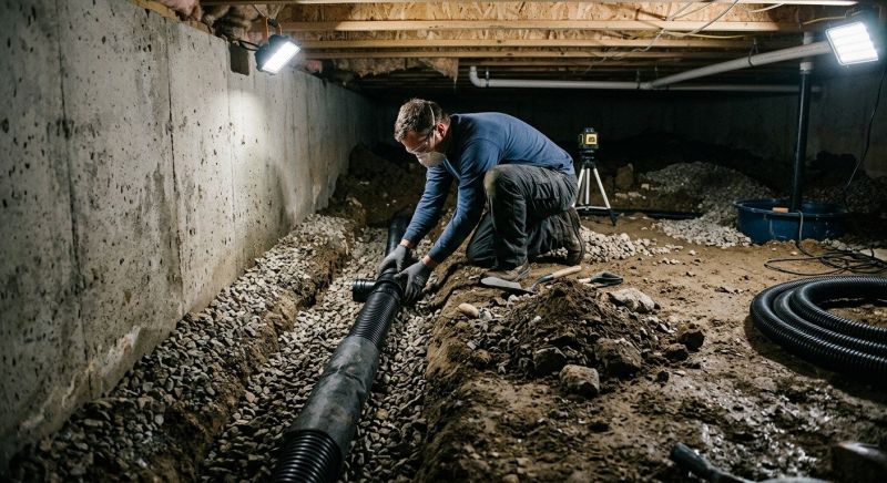 Underground Drain Installation in Tuscaloosa, AL