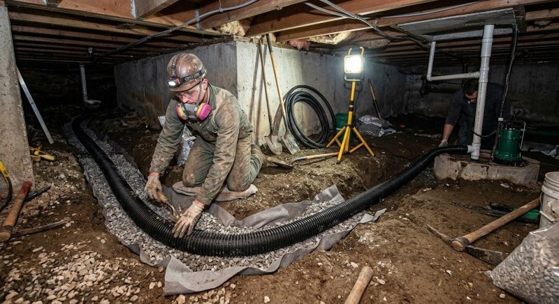 Underground Drain Installation in Tuscaloosa, AL